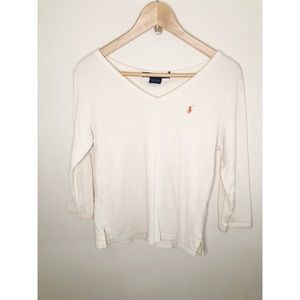 Ralph Lauren Cream Polo Long Sleeve